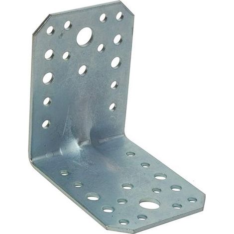 PIASTRA PER TRAVI PIEGATA 85X85MM L 65MM NERVATA ZINCATA BIANCO
