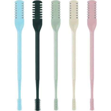 Lot de 5 tondeuses à poils de nez pour hommes - Tondeuse à nez - Épilateur de nez manuel - Tondeuse de nez - Tondeuse à poils nasaux 2 en 1 (1/5)