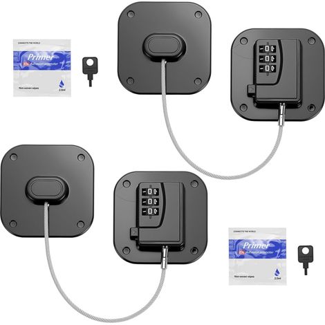 Lot de 2 Serrures de Réfrigérateur Autoadhésives avec Code - Sans Perçage, pour Réfrigérateurs, Placards, Tiroirs et plus encore (1/5)