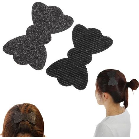 Stickers coiffure pour frange lot de 2 - accessoires 9,2 x 5,5 cm, noirs (1/5)