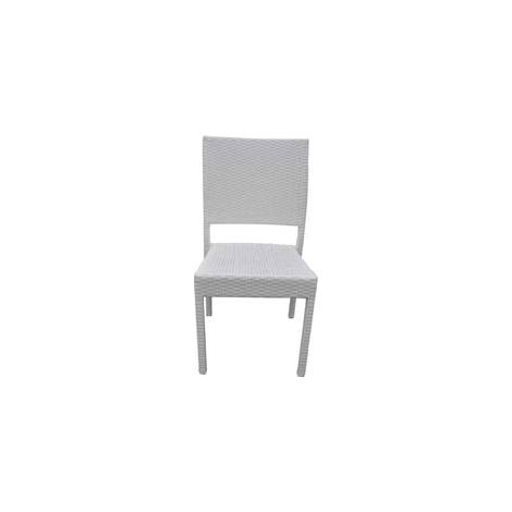 SEDIA DA GIARDINO IN PERATTAN  cm.47,5x57x91h.  colore bianco    VETTE