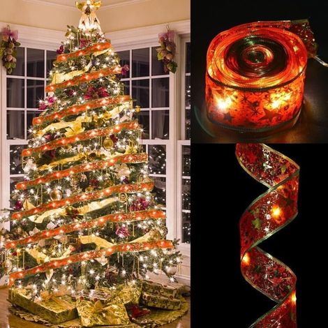 4m/13ft LED Guirlandes Lumineuses à Ruban Brillant,Rouge Guirlande Lumineuse de Noël pour Nouvel an Fête Mariage Déco de Sapin Noël Extérieur Intérieur (1/5)