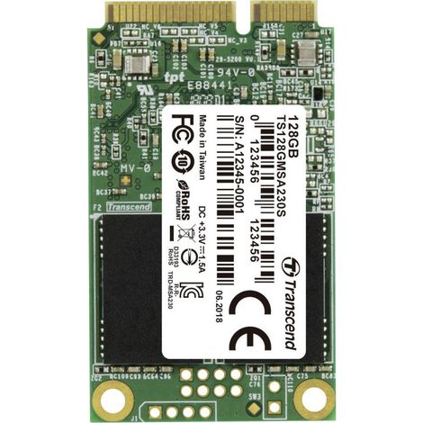 Transcend 128 Go SATA III 6 Go/s MSA230S mSATA SSD 230S Solid State Drive TS128GMSA230S (1/3)