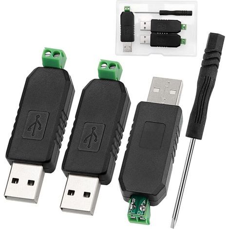 3 Pieces USB to RS485 Converter Adapter, CH340 USB to RS485 Converter Adapter Module, Support Win7 XP Vista Linux Mac OS (1/5)