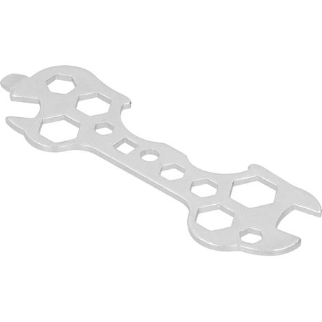 Clé multifonction pour vélo, clé plate en acier inoxydable poreux, accessoire de cyclisme (1/5)