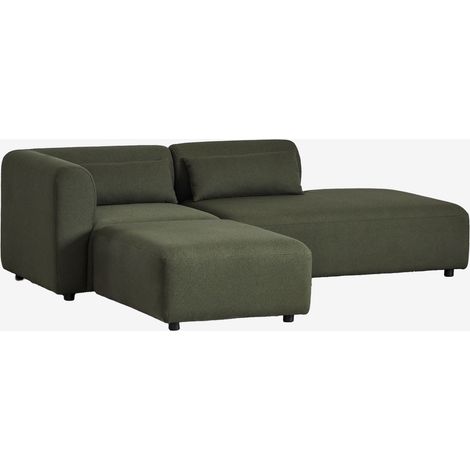 SKLUM Zweiteiliges modulares Ecksofa mit Chaiselongue rechts und Fogler-Hocker                                   