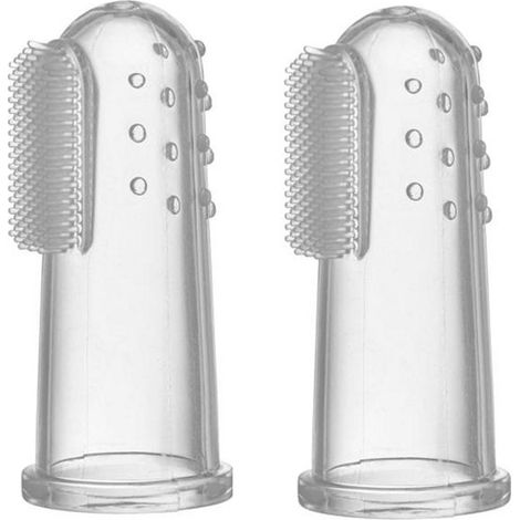 Lot de 2 brosses à dents pour chien - Massage des gencives - Soins dentaires pour chien - Accessoire hygiène animale (1/5)