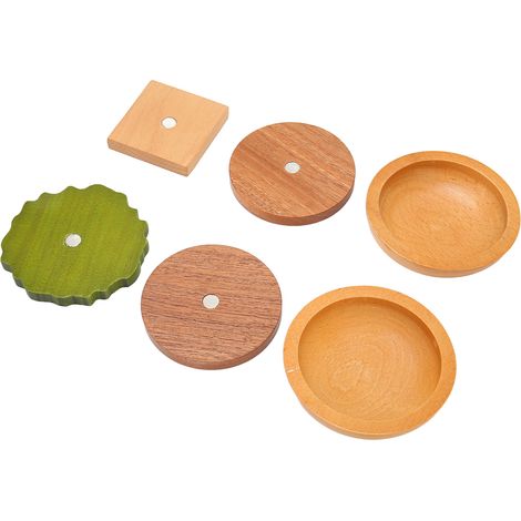 Dessous de verre hamburger, assiette à fruits artisanale en bois, set de table, rangement pour la maison, objet décoratif multifonctionnel pour bureau (1/5)