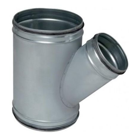 Accesorio ventilación aldes galvanizado ángulo 45 gris 160 mm 125 mm