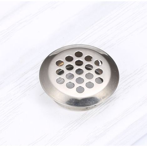 Griglia di ventilazione in acciaio inox, diametro 19 mm, con rete rotonda rialzata a maglia singola, adatta per le prese d'aria degli armadi da cucina (1/5)