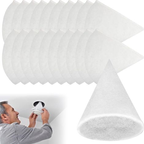 Lot de 25 Filtres Aeration G4, Filtre Conique DN 125 pour Zehnder Maico Pluggit Wolf Helios, Filtration Rechange pour Valves Disque D'échappement de Longueur 180 mm Épaisseur 8 mm (1/5)