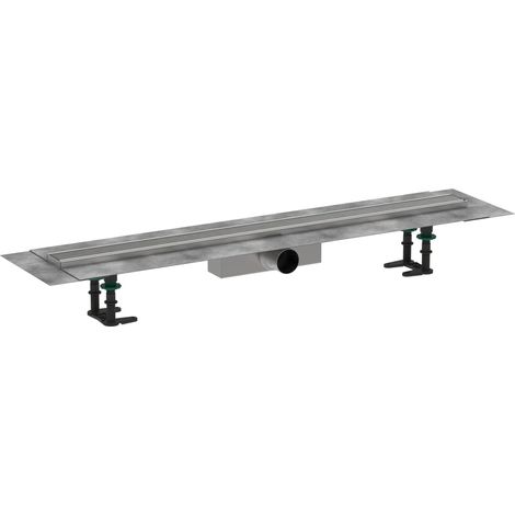 Hansgrohe RainDrain Compact - Canaleta de ducha 90 cm, con rejilla, acero inoxidable cepillado 56180800 (1/5)