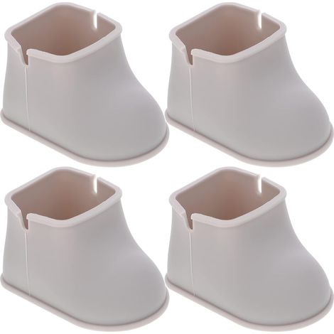 CCYKXANon-Slip Silicone Chair Leg Covers, Gray, Table and Desk Leg Protectors, Quiet for Hard Floors, Set of 4, Home Use (1/5)