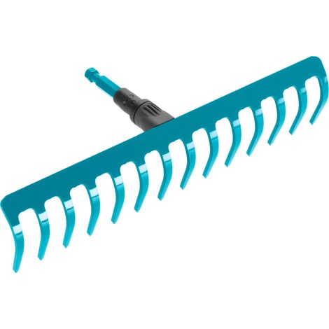 Râteau de jardin : râteau pratique avec 14 dents, accessoire idéal pour ratisser, désherber et travailler le sol, largeur de travail 36 cm, pour tous les manches cs (3178-20) (1/2)