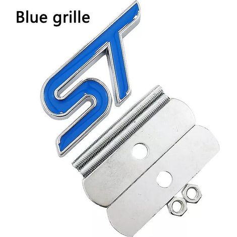 Autocollant chromé rouge et bleu pour calandre avant FORD FIESTA FOCUS MONDEO (calandre bleue)