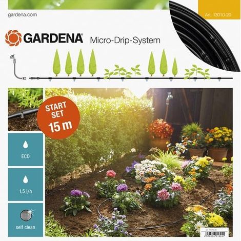 GARDENA Micro-Drip System Start-Set Pflanzreihen S 4,6 mm (3/16") Schlauchlänge: 15 m 13010-20