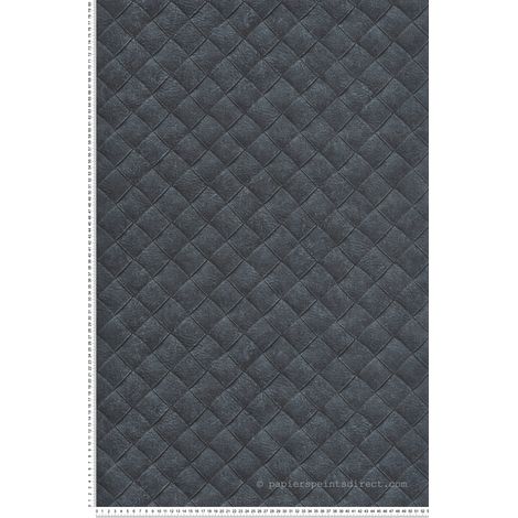Papier peint Trompe l'oeil Bleu canard Maori Montecolino