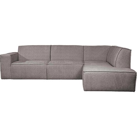 ELIA Canapé d'angle en tissu gris- Angle droit (1/5)