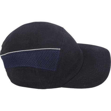 Anti-Schock-Schutzkappe für Herren, Baseball-Stil, ABS-Hartschale, atmungsaktive Kopfschutzkappe mit langem Schirm und Hartschale, Schwarz, Einheitsgröße (1/5)
