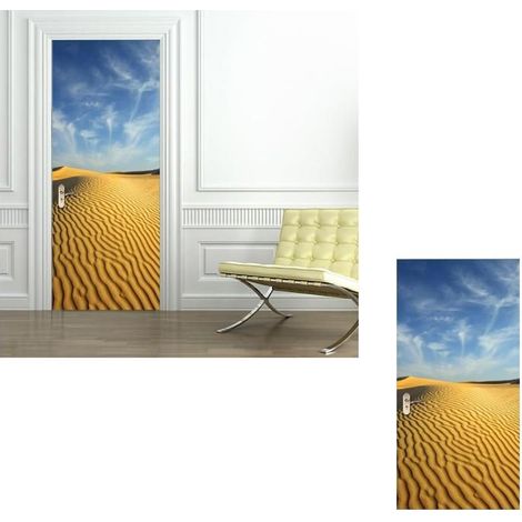 PVC-Fotoaufkleber Wüste Blauer Himmel – 3D-Wanddekoration 77x200 cm (1/5)