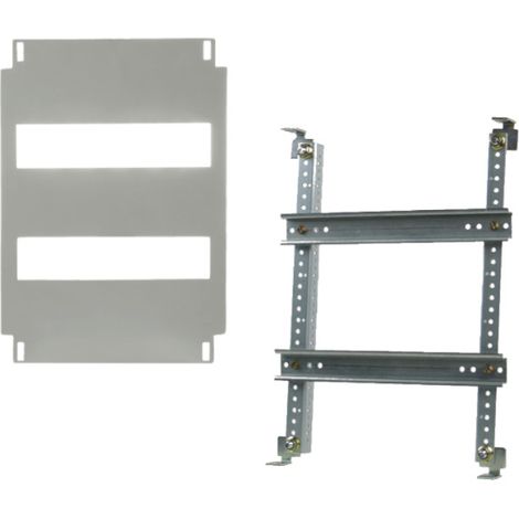 Châssis avec plastron 24 modules pour coffret polyester 300x400 Solera Polibox (1/2)