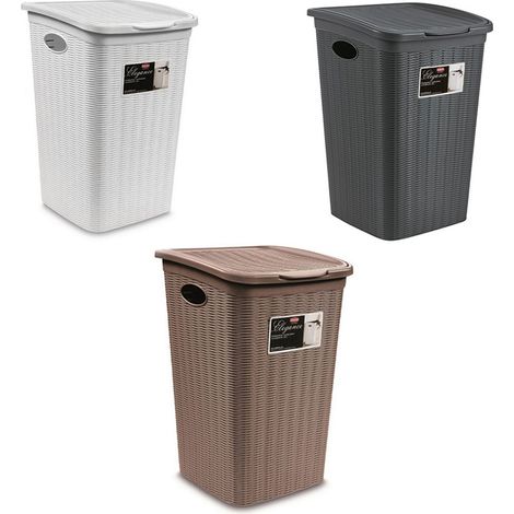 Cesto cestino cesta multiuso portaoggetti porta biancheria panni salvaspazio per casa bagno in plastica - MISURA: BASE - colorigenerali: TORTORA (1/5)