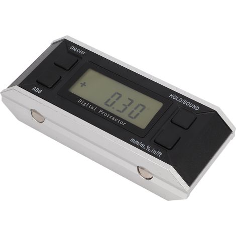 Rapporteur numérique 4x90° avec écran LCD, inclinomètre électronique, niveau à bulle, outil de mesure d'angle, aimanté, sans rétroéclairage (1/5)