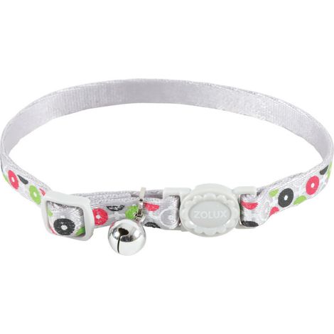 Collier pour chat ZOLUX - Gris - Nylon - Réglable - 520028GRI (1/2)