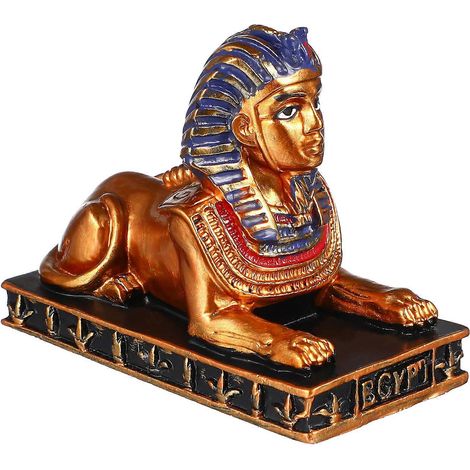 petite maquette de sphinx pour décoration de bureau ou restaurant, accessoire photo (noir et doré)-7.5X6CM-Black (1/4)
