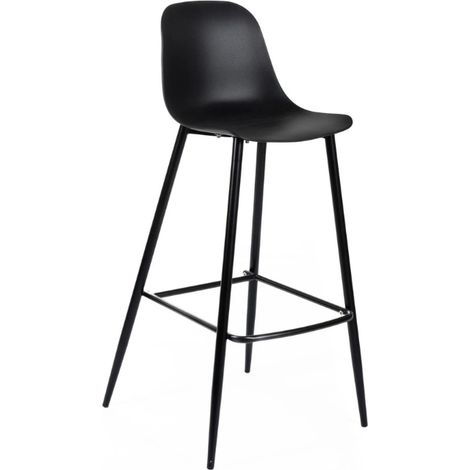 Mira Sgabello, Set di 4 Sgabelli in polipropilene Nero (47.5cm X 47cm H. 91.5cm) (1/5)