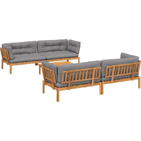 Maison Exclusive - 5-tlg. Garten-Sofagarnitur aus Paletten mit Ki (1/5)
