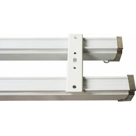 Verdickte Gardinenschienen-Aufsatzhalterung (2 cm + 2 cm), Doppelschienen-Montagehalterung, Befestigungsverbinder für Gardinenschienen (1/5)