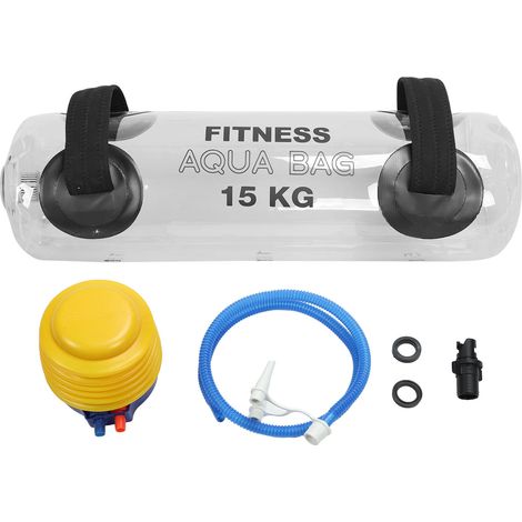Pochette d'eau d'entraînement 15 kg PVC épais antidérapant gonflable pour fitness et musculation (1/5)