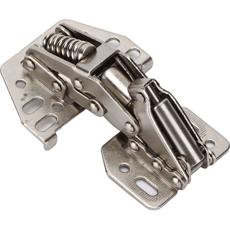 Charnières de porte d'armoire sans cadre avec amortissement hydraulique à 90 degrés pour une fermeture en douceur, adaptées aux bibliothèques et aux armoires. (1/5)