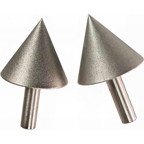 2 Cônes d'affûtage diamantés pour bédane D. 6 à 25 mm (1/2)