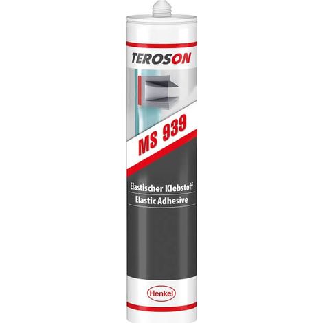 Adhesivo elástico sellador blanco Teroson MS 939 WH, polímero MS, resistente a los rayos UV, 290 ml. (1/4)
