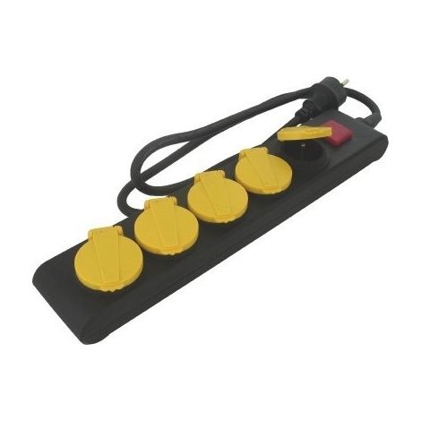 Multipresa IP44 con interruttore 5 x 2p+t