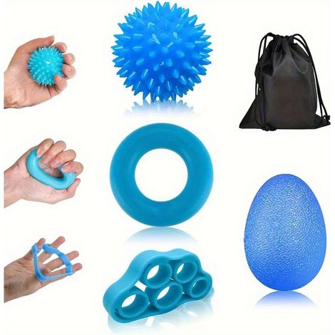Kit de 4 accessoires pour la musculation des mains : appareils pour renforcer la prise en main et soulager le stress. (1/5)