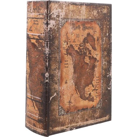 Vintage Brown Wooden Decorative Book Box for Secret Storage, Multi-Item Organization for Elegant Interior Decoration (1/5)