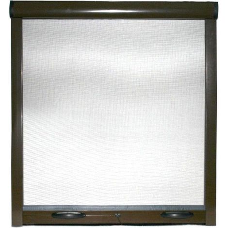 Zanzariera a Rullo per Finestre in Alluminio  Marrone 100x170 cm