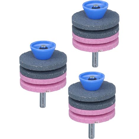 3 Meules Abrasives Disque Affûtage Lame de Rechange Tondeuse à Gazon 4 Couches (1/5)