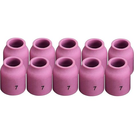 Tasses céramiques à lentille de gaz TIG buses en alumine 53N61 7 11.0mm pour QQ300 PTA SR DB WP 9 17 18 20 25 26 Torche de soudage TIG 10pcs (1/4)
