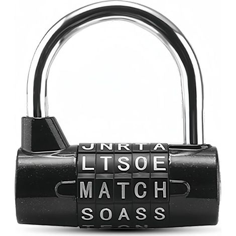Cadenas à Combinaison 5 lettres, Cadenas à Code Cadenas à Combinaison Étanche et Antirouille Serrure pour Familles, Ecoles,Entreprises,Casiers et Autres Lieux (1/5)