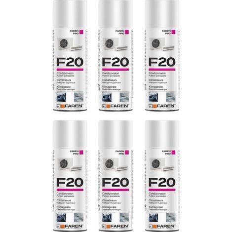 Farmicol Faren F20 Spray assainissant pour climatiseurs et voitures 400ml - 6pcs