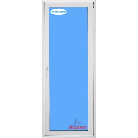 Puerta Balconera PVC 900x2100 Blanca Oscilobatiente Derecha Vidrio Transparente (1/5)