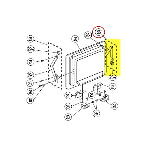BRAS ARTICULE GAUCHE PORTE BAR POUR REFRIGERATEUR SAMSUNG - DA6690123A