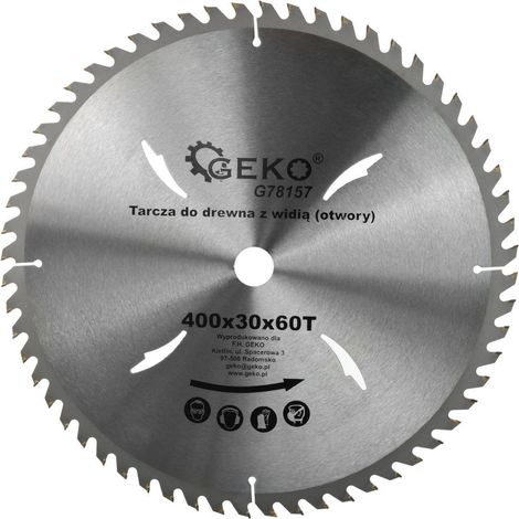 Geko Lame Circulaire Pro 400 mm Argent 60 dents