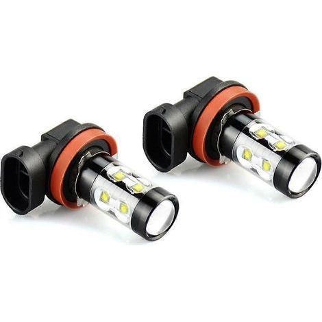 HONORNIC - Kit de 2 ampoules LED H11 ultra-lumineuses pour phares, blanc 6000K, feux de croisement ou de route. (1/4)