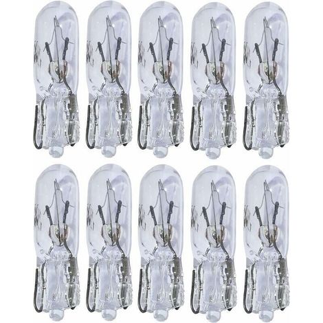 Lot de 10 ampoules T5 12V 1.2W pour tableau de bord (1/3)