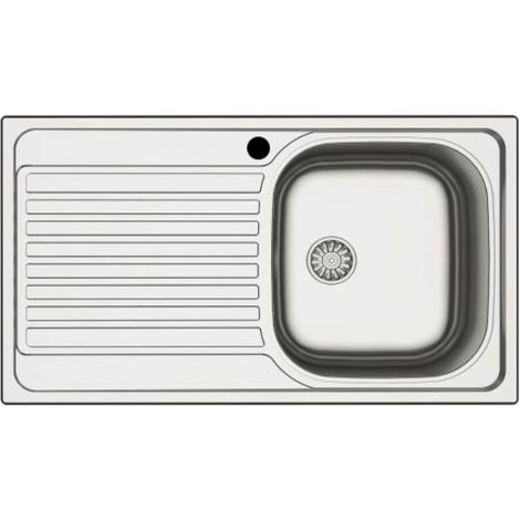 Lavello acciaio 86x50 cm MP861VSX con gocci. SX